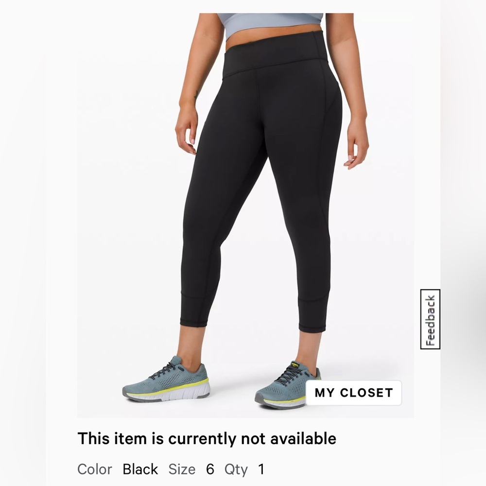 Lululemon In Movement High Rise Tight 25in Everlux (small flaw)